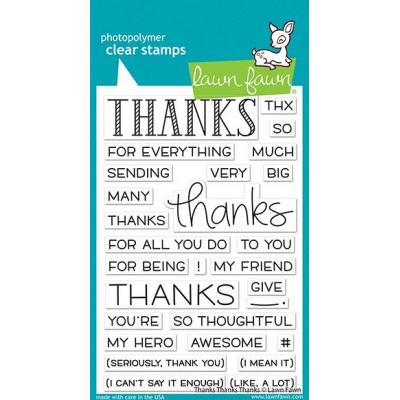 Lawn Fawn Clear Stamps - Thanks Thank Thanks